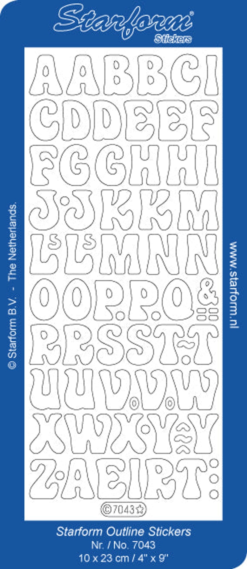 Deco Stickers - Alphabet Glitter Blue