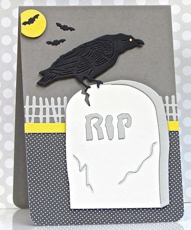 Frantic Stamper Precision Die - Tombstone And Raven