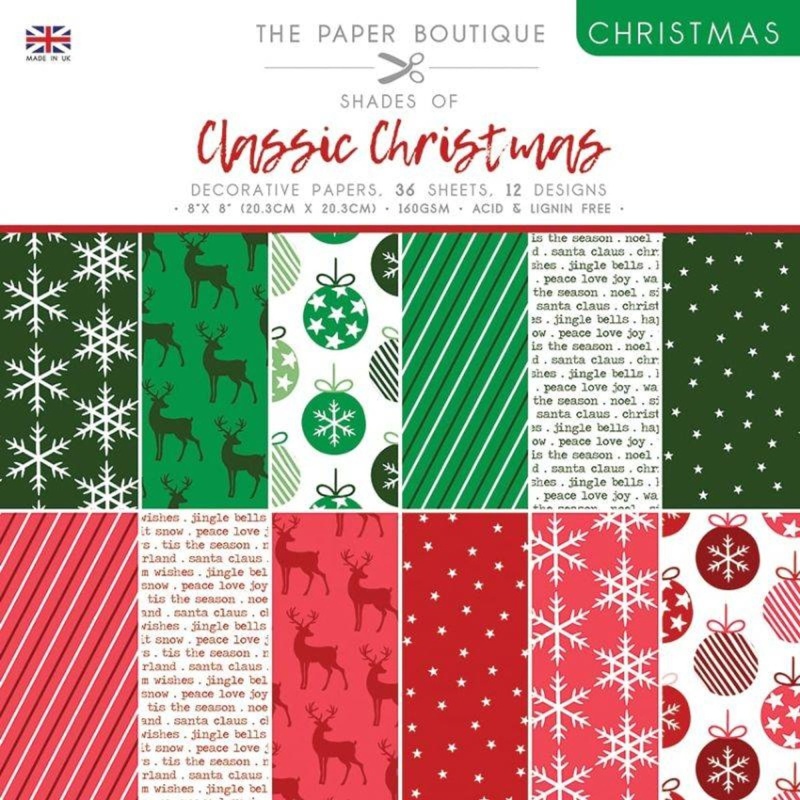 The Paper Boutique Christmas - Shades Of Classic Christmas 8 In X 8 In Pad