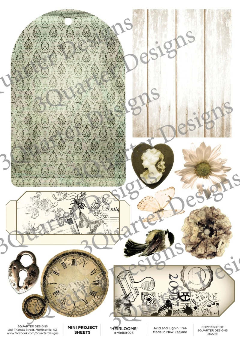 3Quarter Designs - Mini Project Sheets - Family Heirlooms