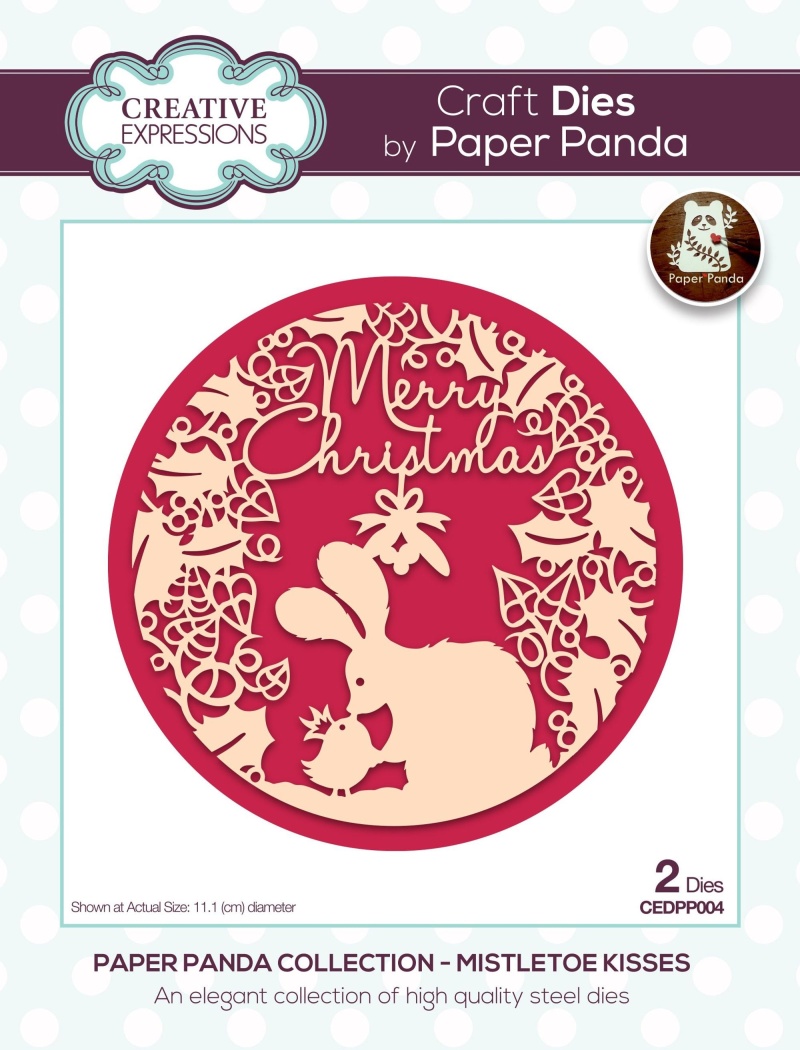 Paper Panda Merry Christmas Craft Die