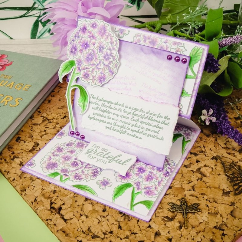 For The Love Of Stamps - Botanical Beauties - Hydrangea A6 Stamp Set