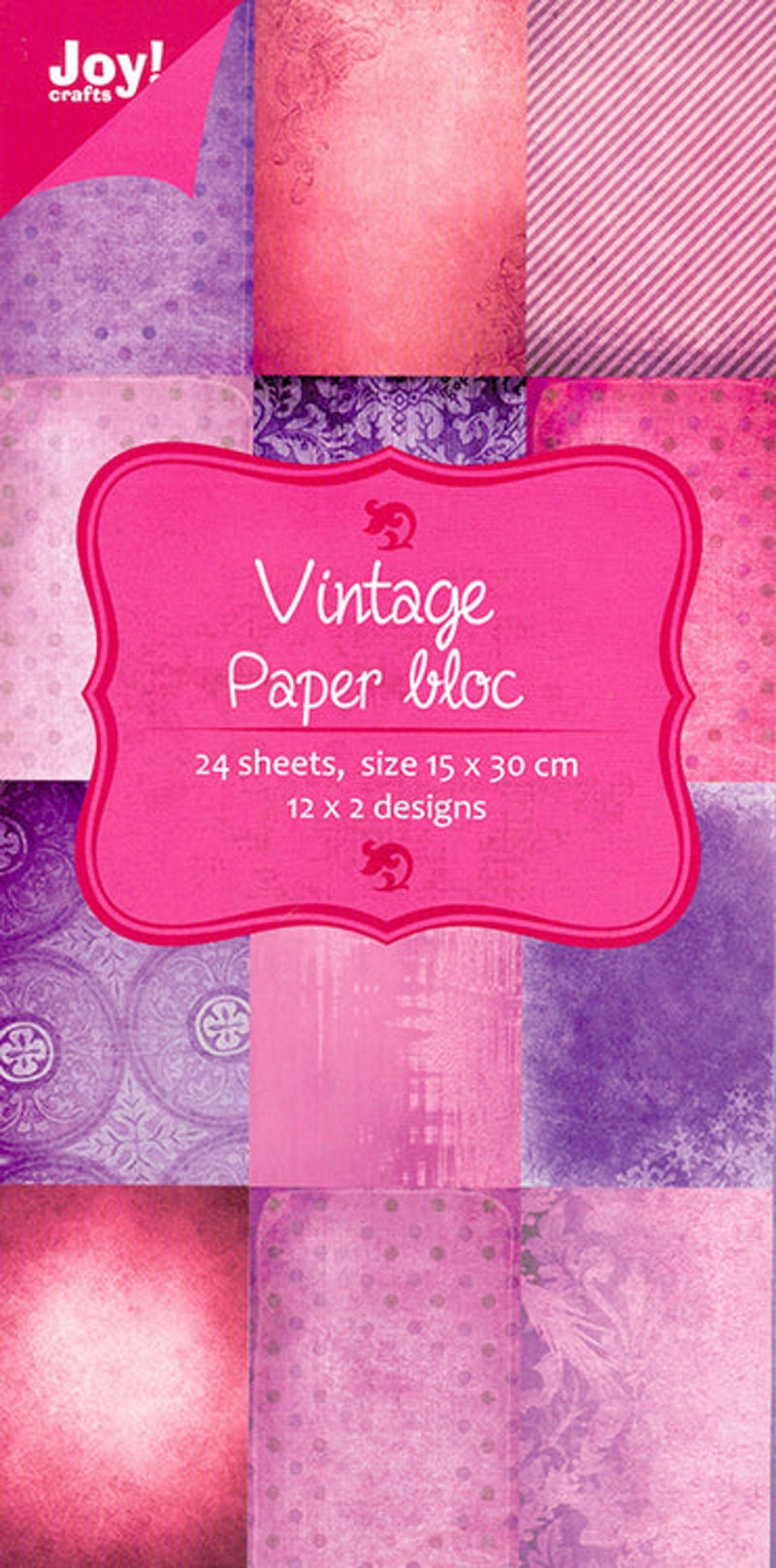 Joy! Crafts 6X12 Paper Bloc - Vintage Pink And Purple