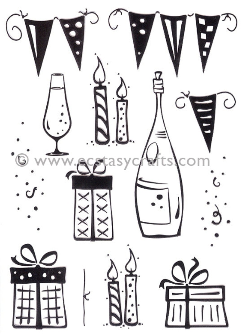Lecrea Clear Stamp - Party ECS-4171506974767-30304237551663
