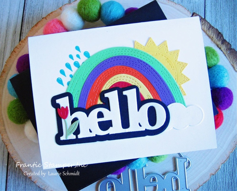 Frantic Stamper Precision Die - Bold Hello And Layer
