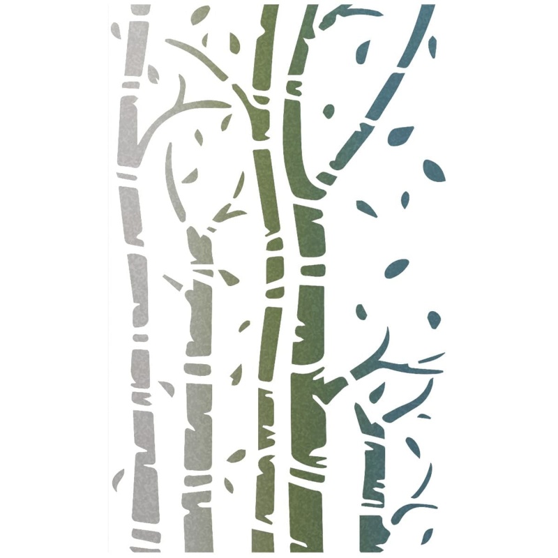 Ciao Bella Texture Stencil 5"X8" Birch Trees
