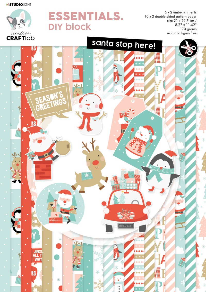 Ccl Diy Block Santa Stop Here Essentials 297X210x9mm 32 Sh Nr.35