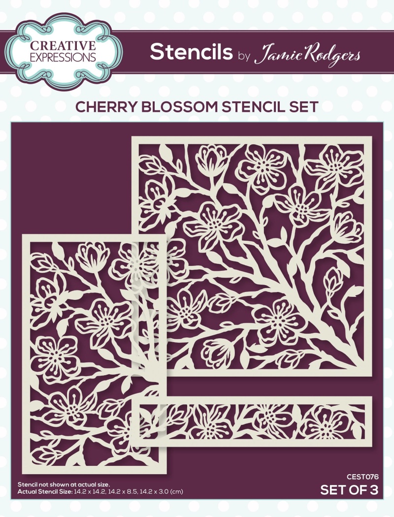 Creative Expressions Jamie Rodgers Cherry Blossom Stencil Set