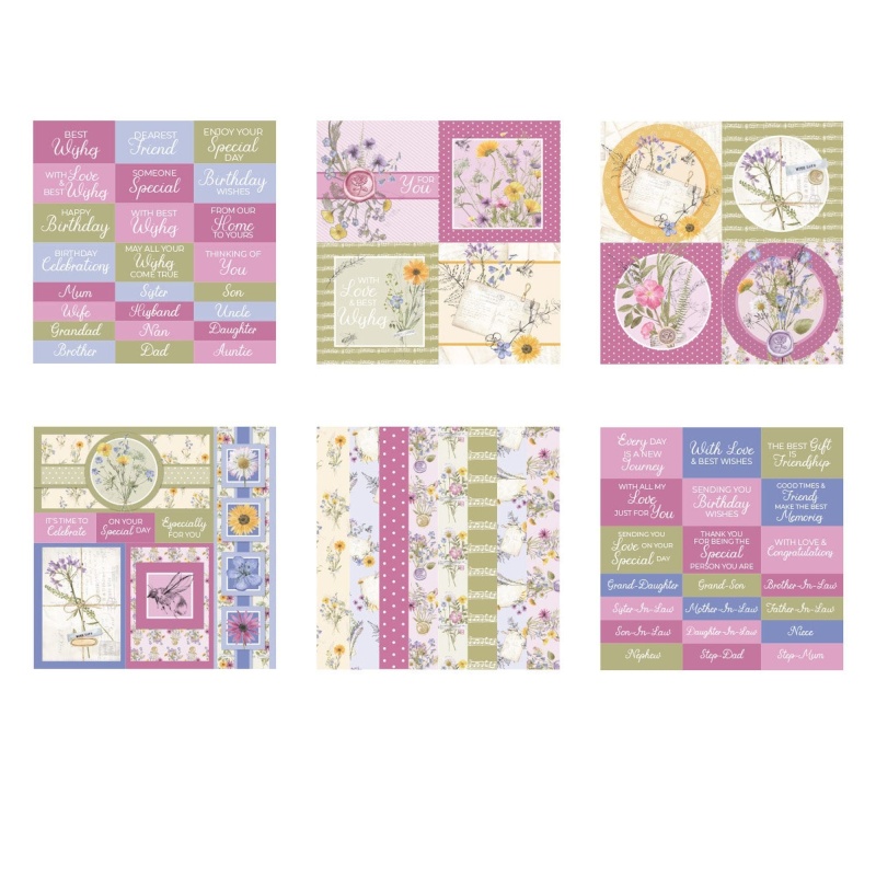 The Paper Boutique Springtime Meadows 8 In X 8 In Embellishments Pad
