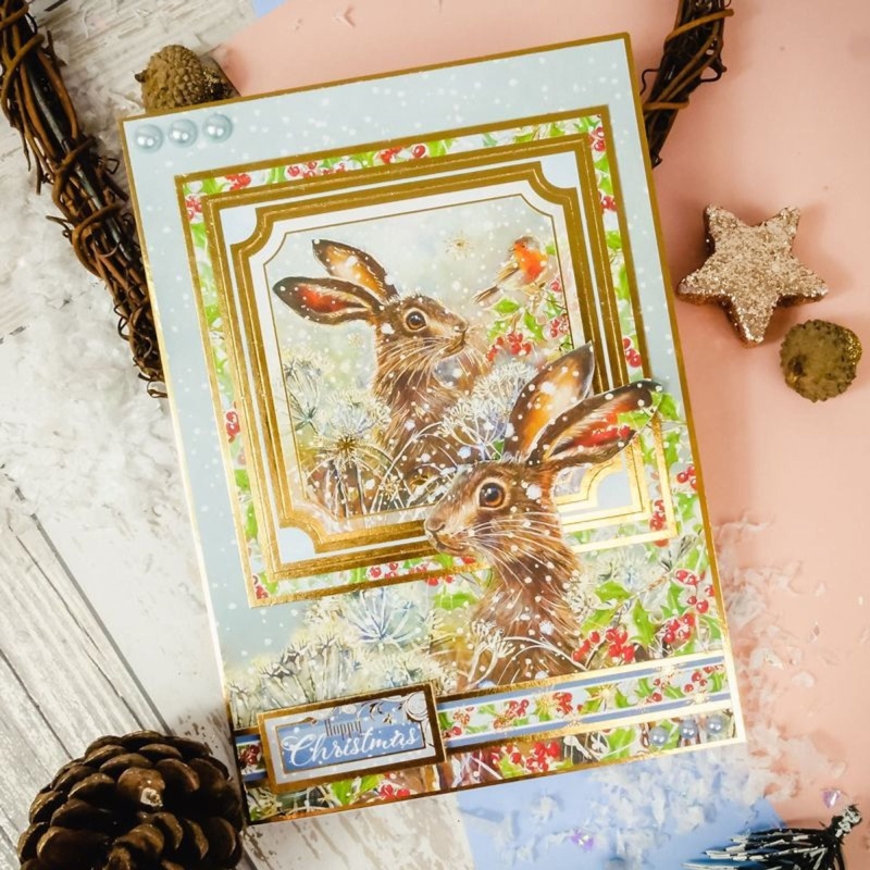 Meadow Hares At Wintertime Luxury Topper Collection