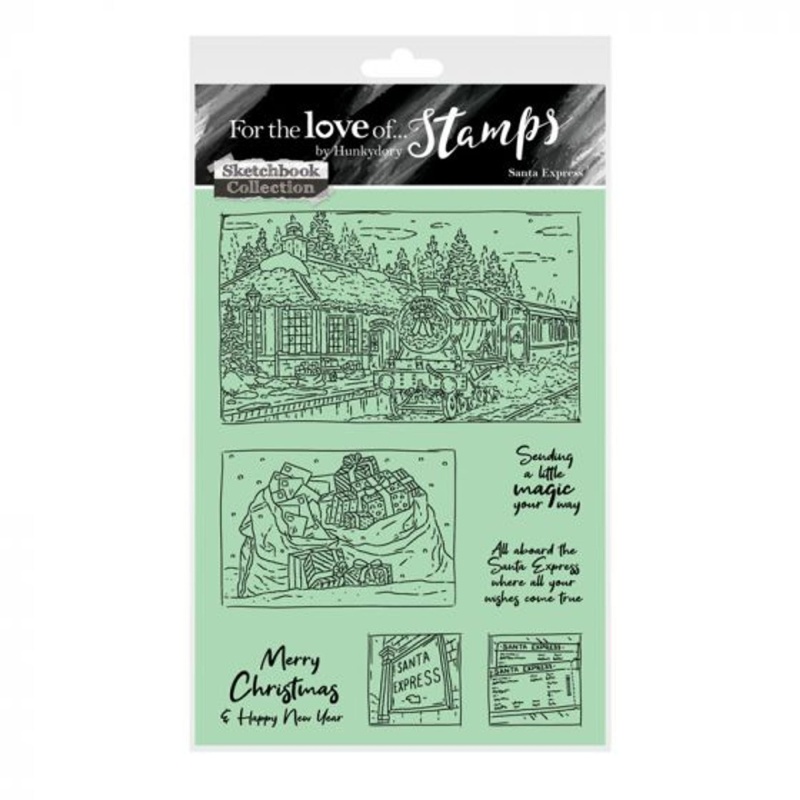 For The Love Of Stamps - Santa Express A6 Stamp Set