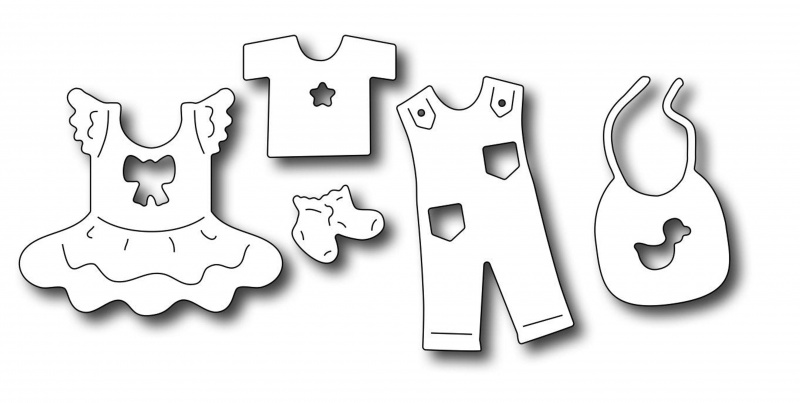 Frantic Stamper Precision Die - Baby Clothes Icons