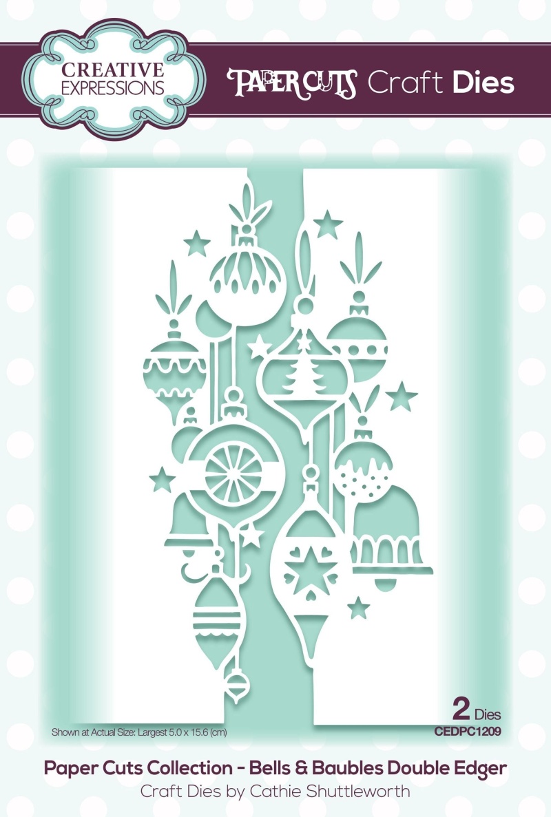 Creative Expressions Paper Cuts Bells & Baubles Double Edger Craft Die