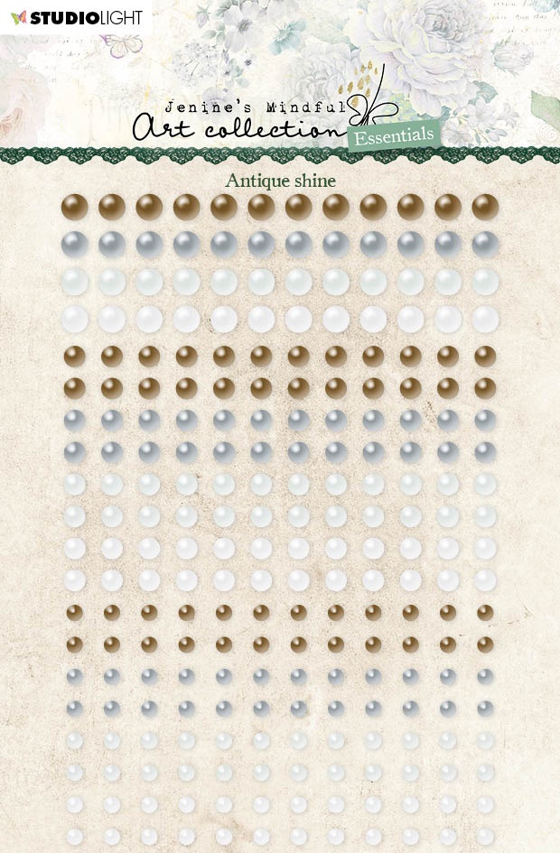 Jma Self-Adhesive Pearls Antique Shine Essentials 105X160x4mm 240 Pc Nr.22