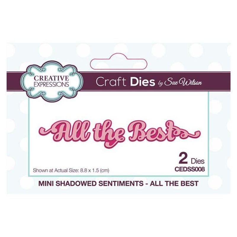 Creative Expressions Dies By Sue Wilson Mini Shadowed Sentiments All The Best