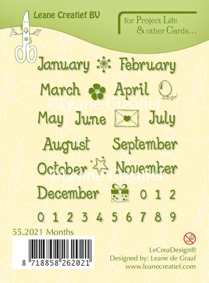 Project Life & Cards Clear Stamp Months