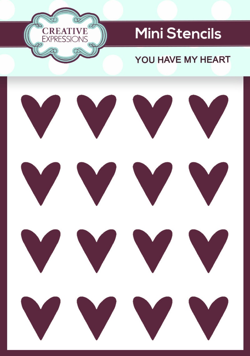 Creative Expressions Mini Stencil You Have My Heart 4 In X 3 In