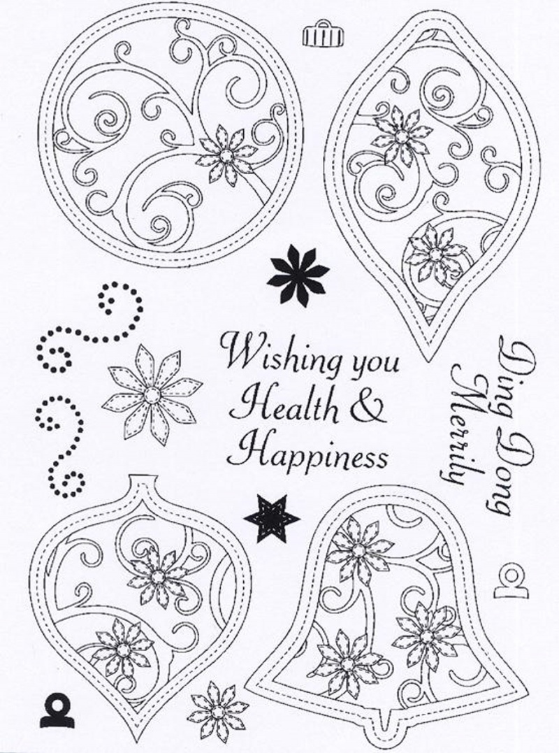 Creative Expressions - Clear Stamp Set - Stitched Baubles