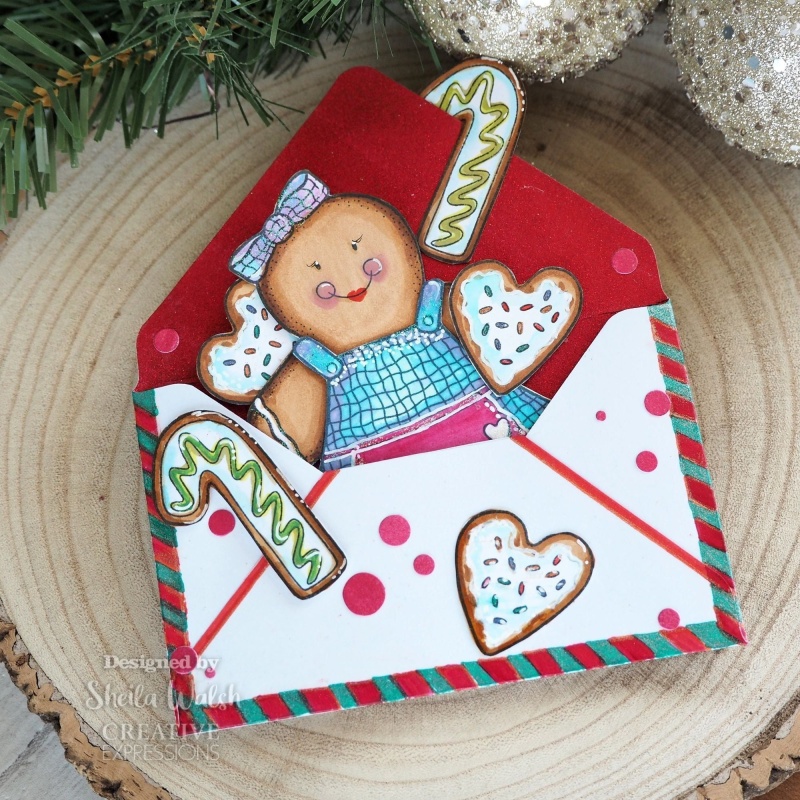 Creative Expressions Sam Poole Gingerbread Bakes 6 In X 8 In Clear Stamp Set