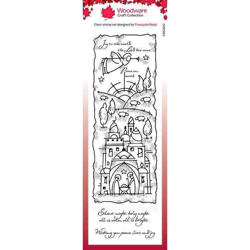 Woodware Clear Singles Holy Night 8 In X 2.6 In Stamp