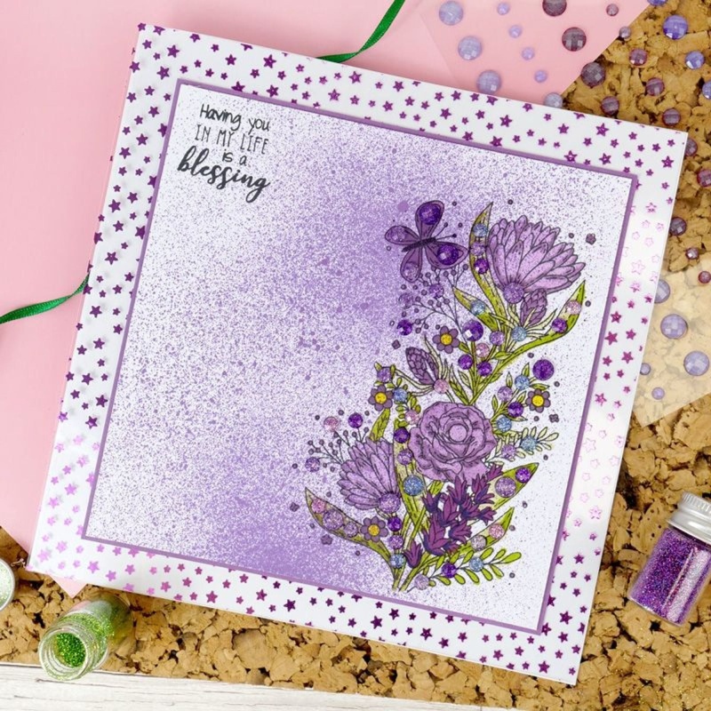 For The Love Of Stamps - Gemstone Floral Shimmer