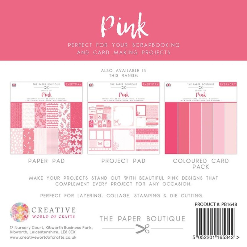 The Paper Boutique Everyday - Shades Of - Pink 8 In X 8 In Pad