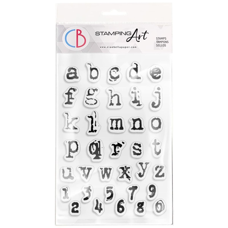 Ciao Bella Clear Stamp Set 4"X6" Reporter Lowercase Alphabet
