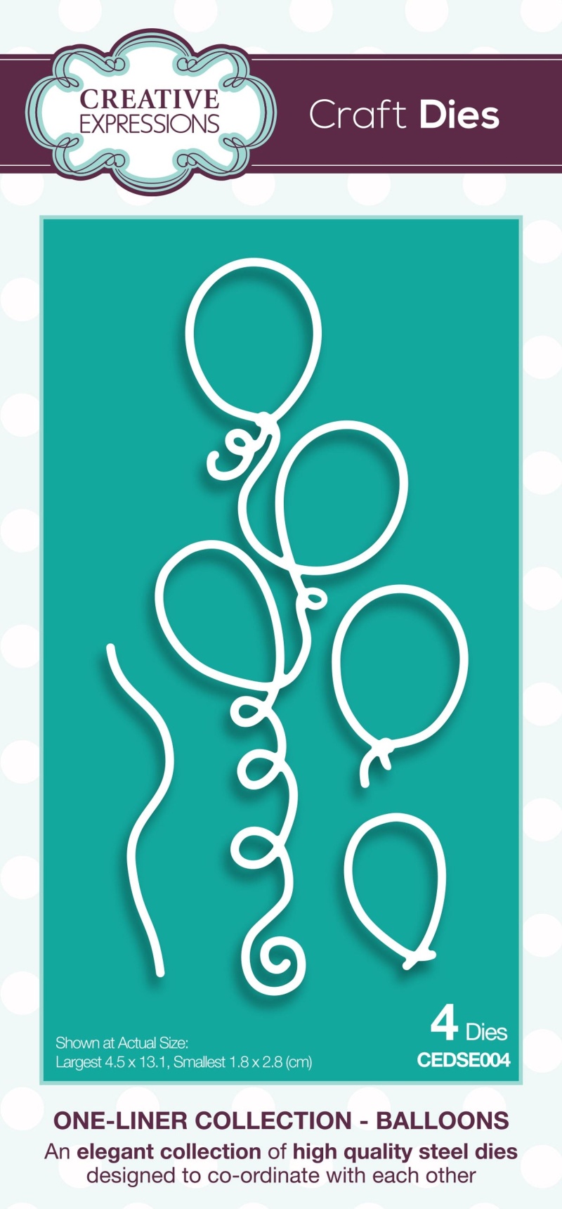 Creative Expressions One-Liner Collection Balloons Craft Die