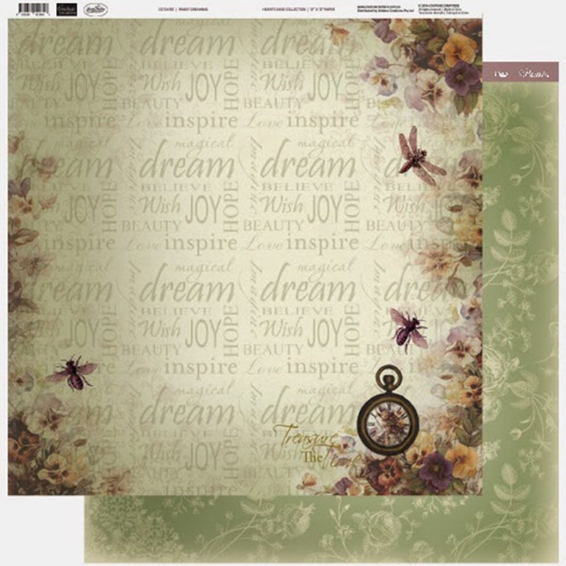 Couture Creations - 12 X 12 Paper (5 Sheets) - Pansy Dreaming