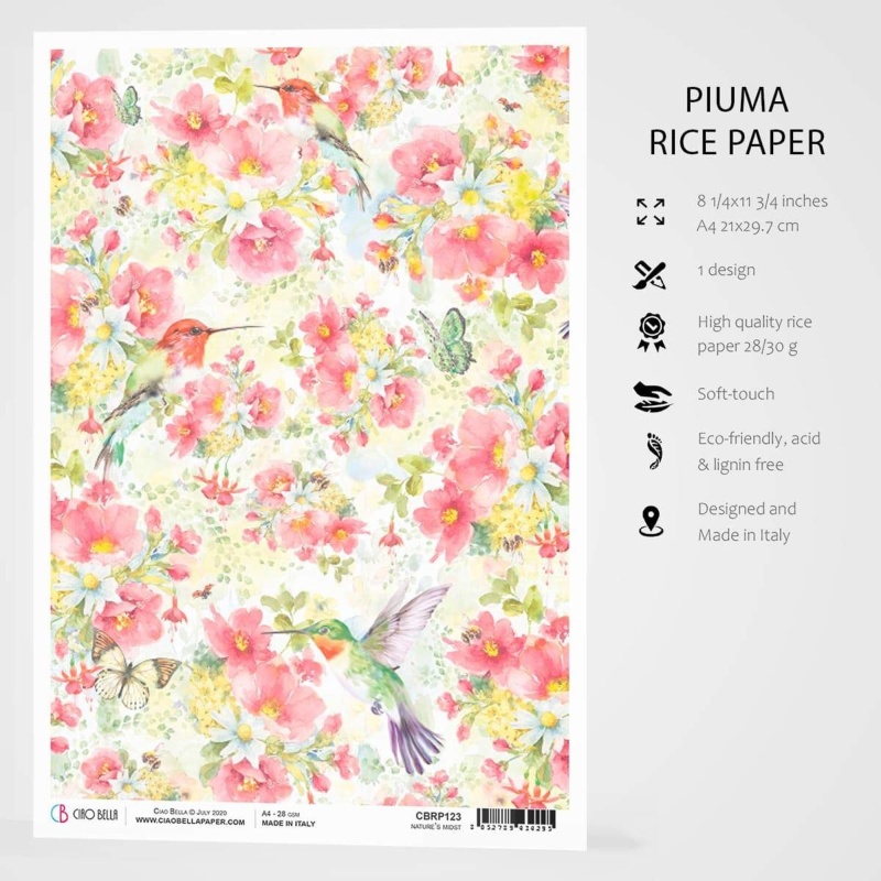 Ciao Bella Rice Paper A4 Nature's Midst