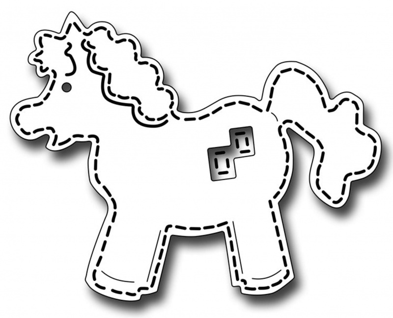Frantic Stamper Precision Die - Stitched Horse
