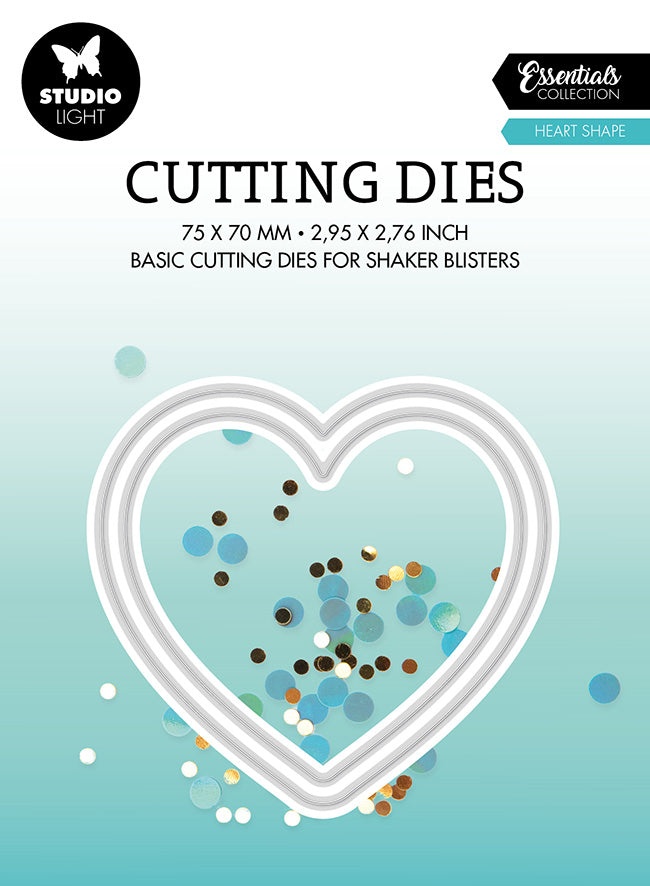 Sl Cutting Dies Heart Shape Essentials 75X70x1mm 2 Pc Nr.450