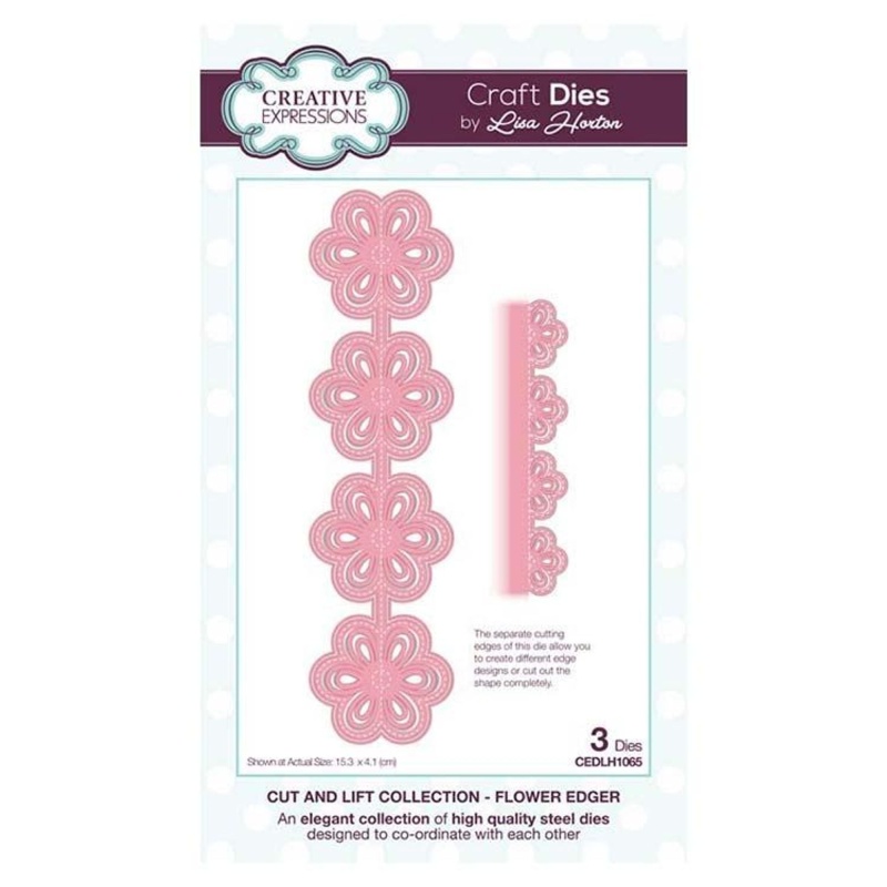 Creative Expressions Cut And Lift Collection Flower Edger Craft Die