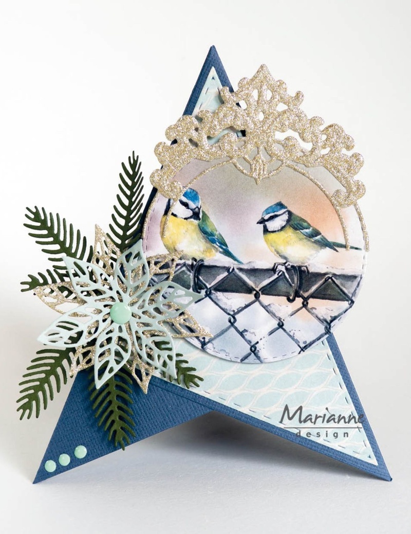 Marianne Design A4 Cutting Sheet - Mattie's Mooiste Birds In Winter