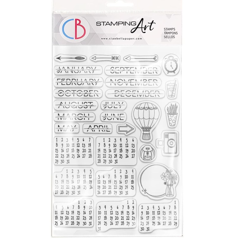 Ciao Bella Clear Stamp Set 6"X8" Bujo Infinite Calendar