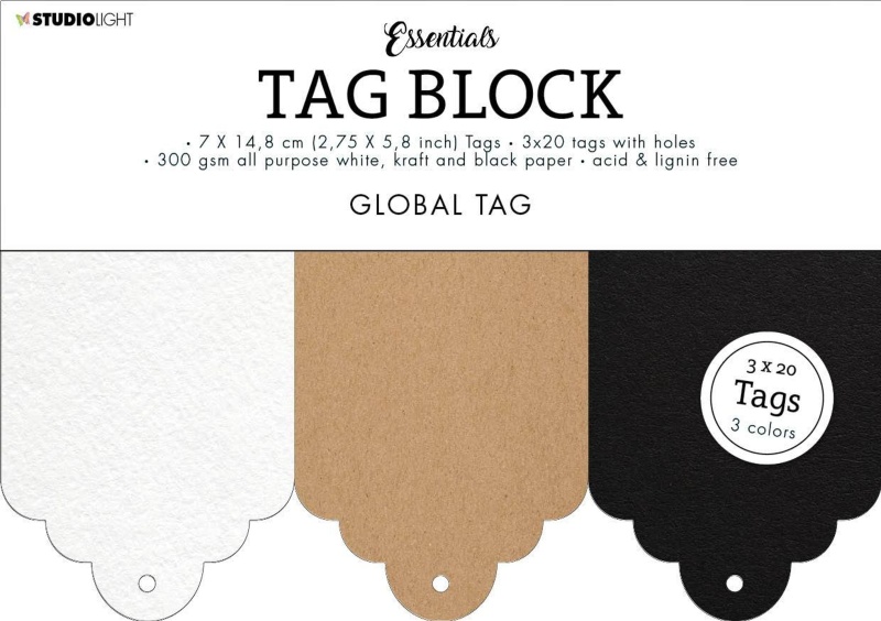 Sl Tag Block Global Essentials 148X210x8mm 60 Tags Nr.04