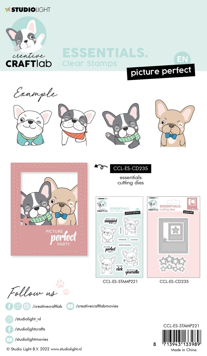 Ccl Clear Stamp Picture Perfect Buddy Essentials 105X148x3mm 12 Pc Nr.221