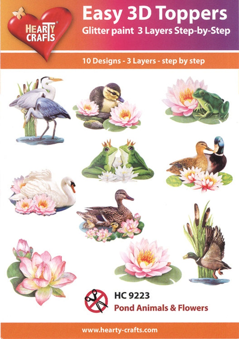 Easy 3D Toppers: Pond Animals & Flowers