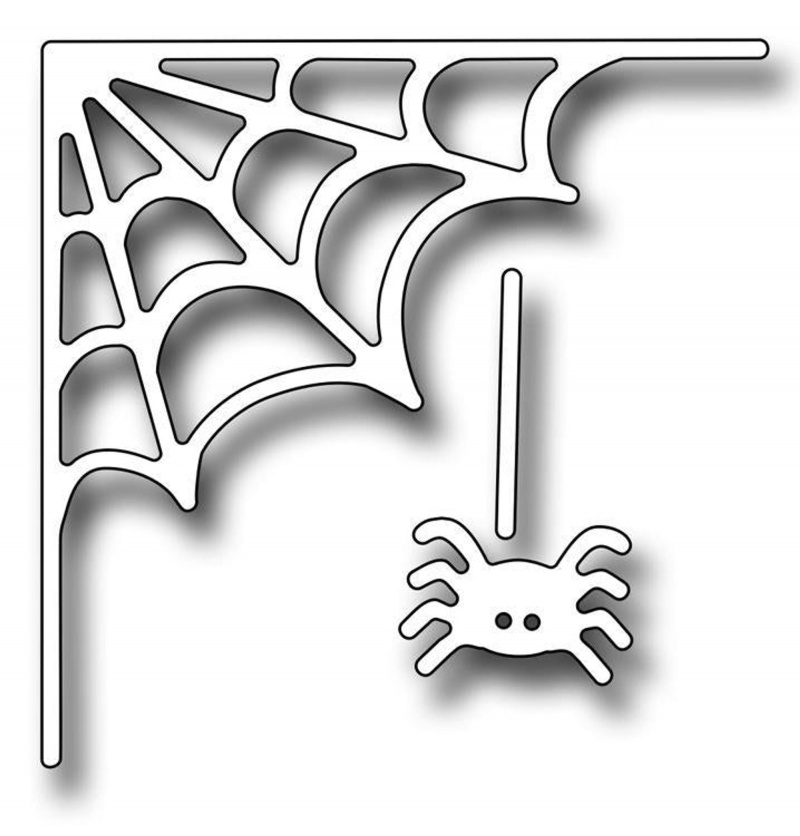 Frantic Stamper Precision Die - Spiderweb Corner And Spider