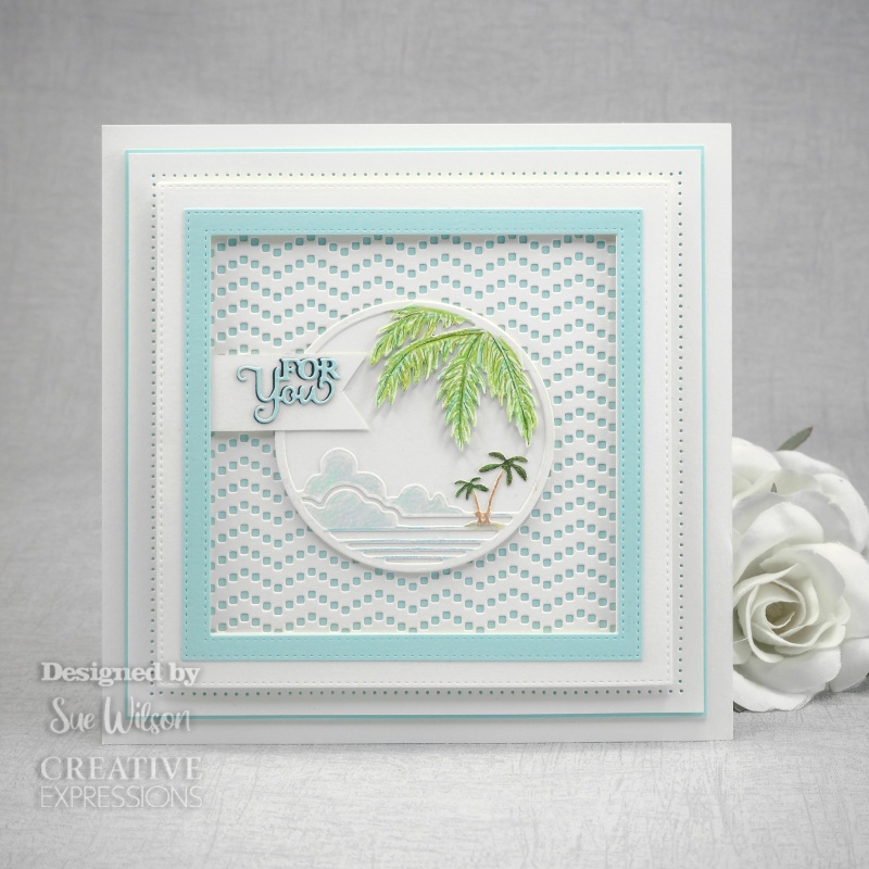 Creative Expressions Sue Wilson Stained Glass Collection Beach Sunset Craft Die