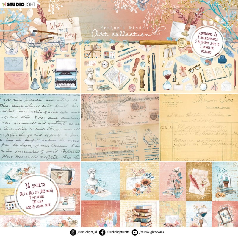 Jma Paper Pad Mixed Designs Write Your Story 203X203x9mm 36 Sh Nr.35