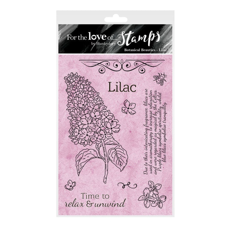 For The Love Of Stamps - Botanical Beauties - Lilac A6 Stamp Set