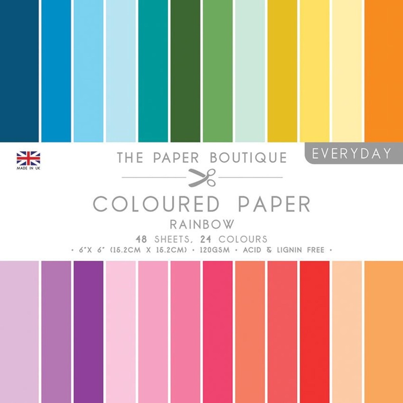 The Paper Boutique Everyday - Coloured Paper Packs - Rainbow 6 In X 6 In