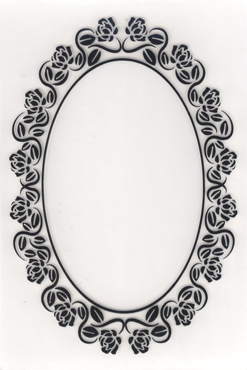Nellie's Choice Embossing Folder - Decorative Oval Frame