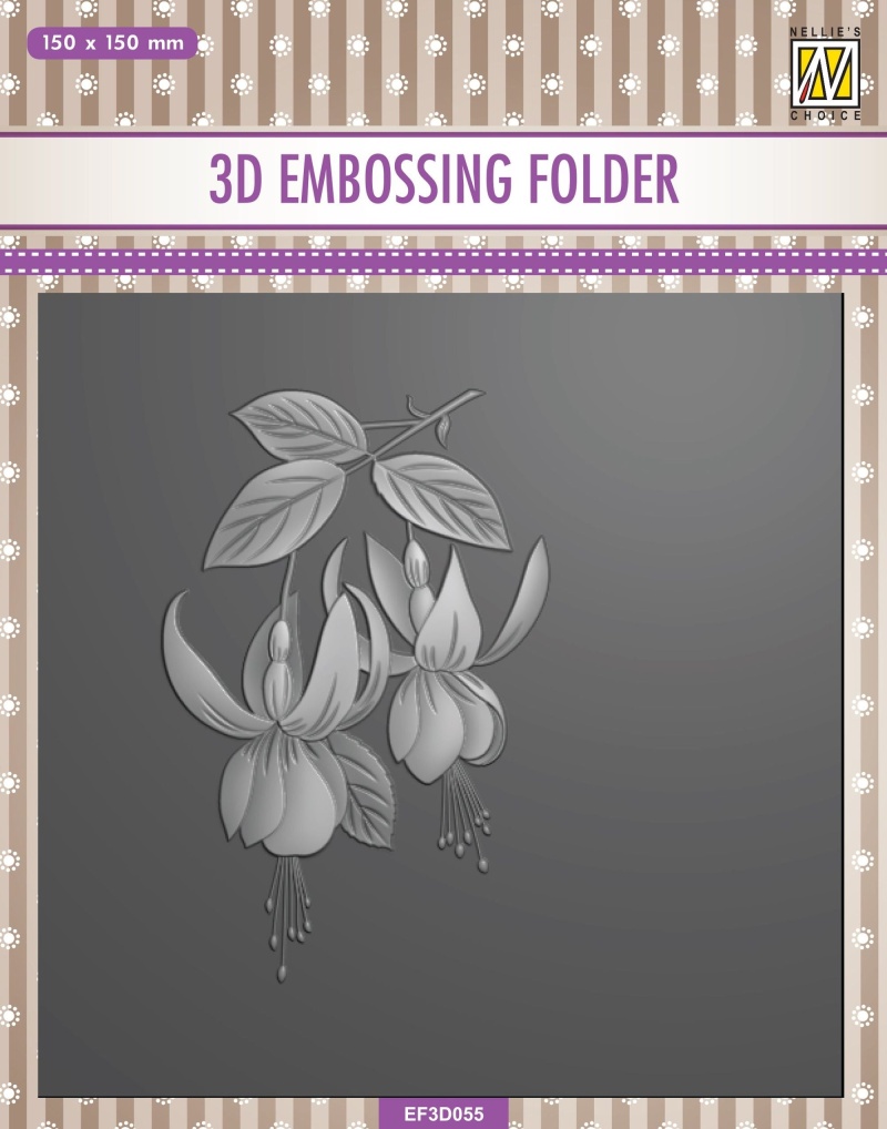 Nellie's Choice 3D Embossing Folder Square - Fuchsia