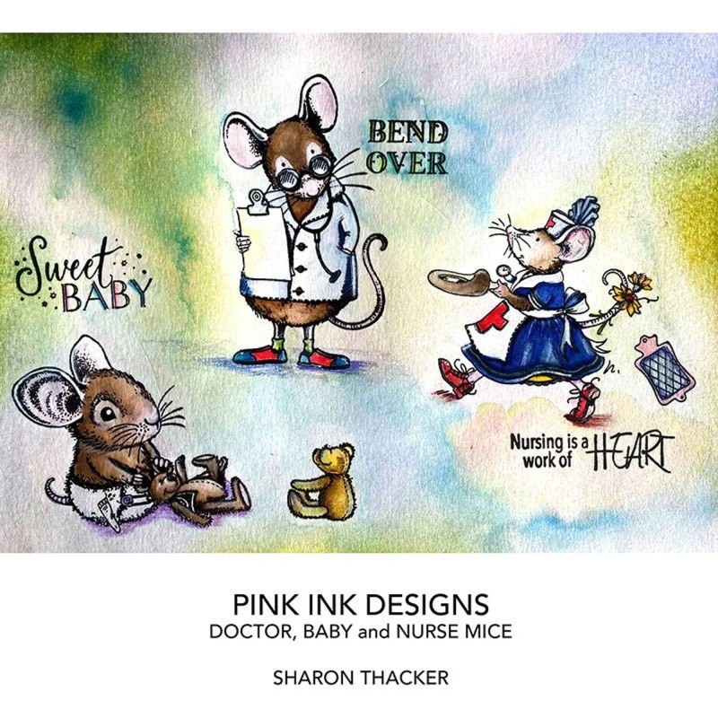 Pink Ink Designs Doctor Mouse A7 Clear Stamp