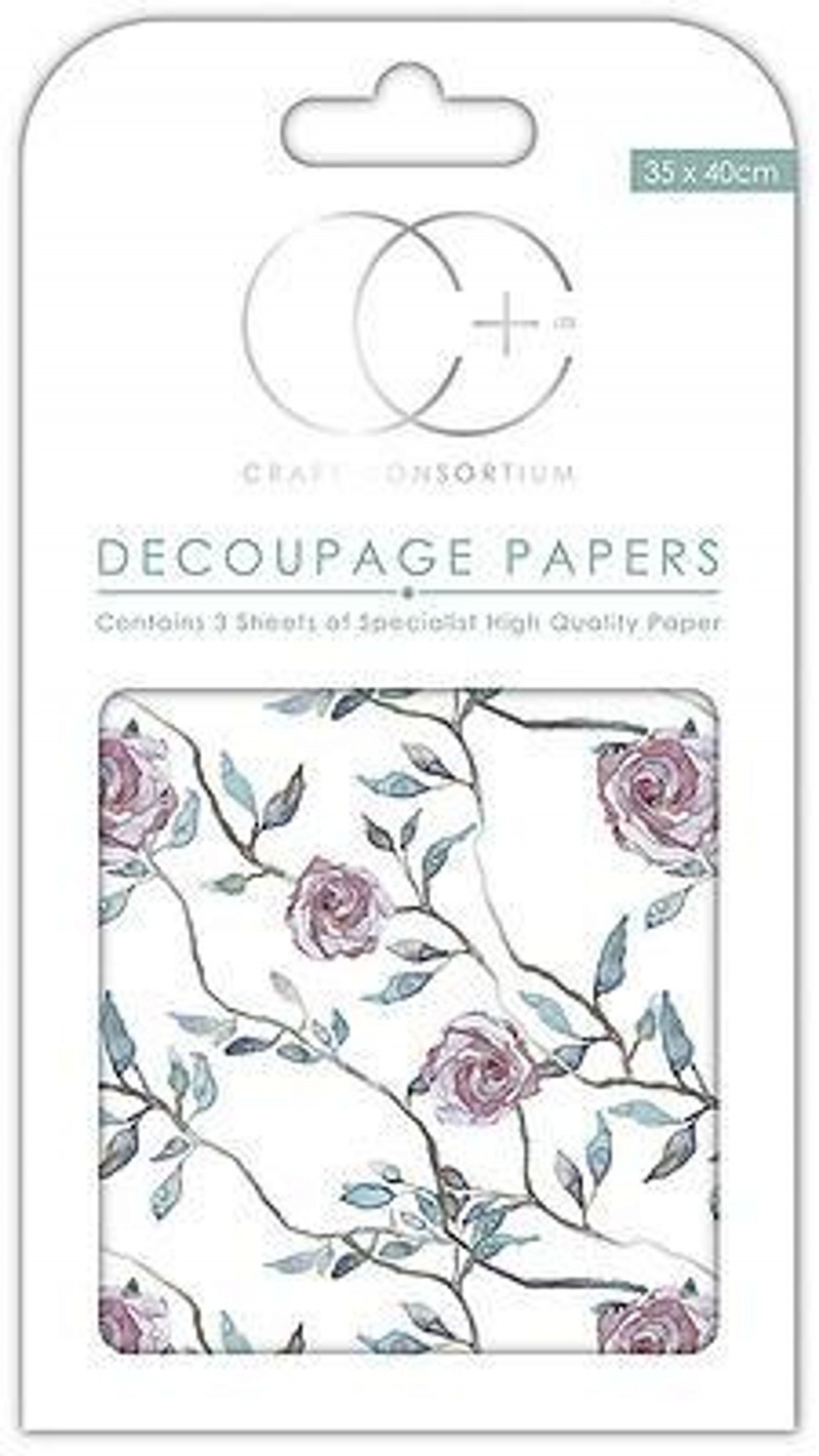 Climbing Rose Decoupage Papers