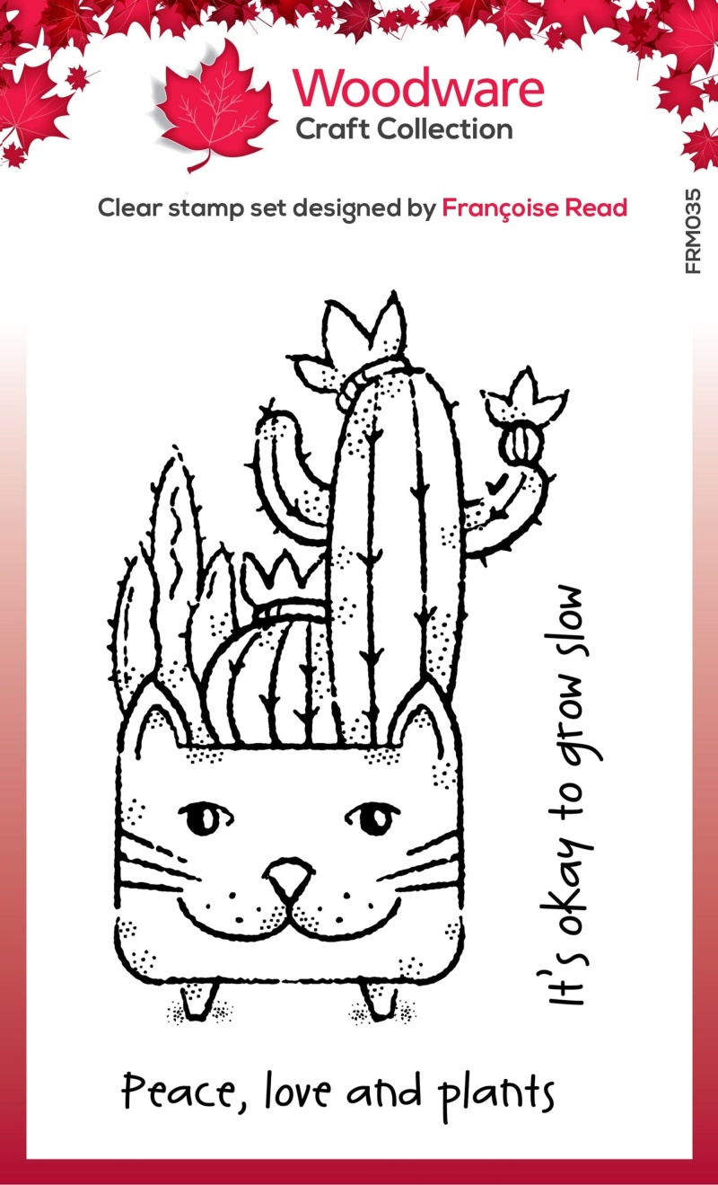 Woodware Clear Singles Cat Planter 3.8 In X 2.6 In Stamp