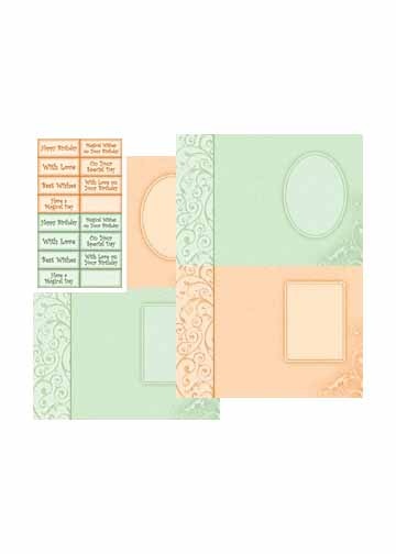 Dufex Metallic Designercards & Sayings - Orange And Green