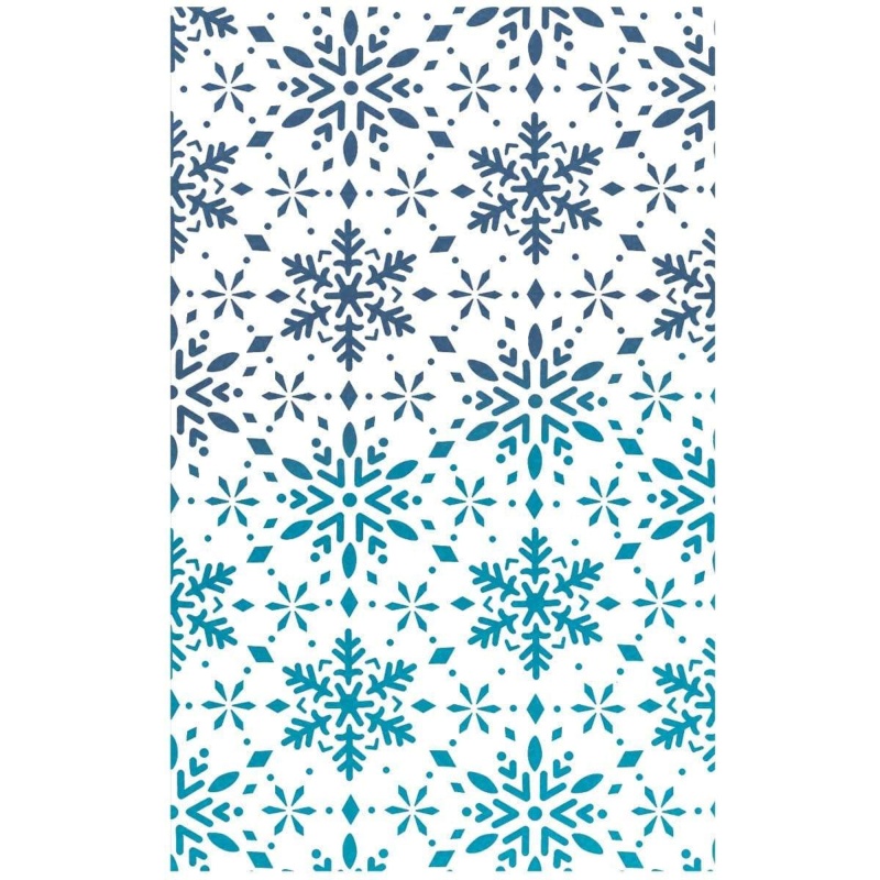 Ciao Bella Texture Stencil 5"X8" Snowflakes